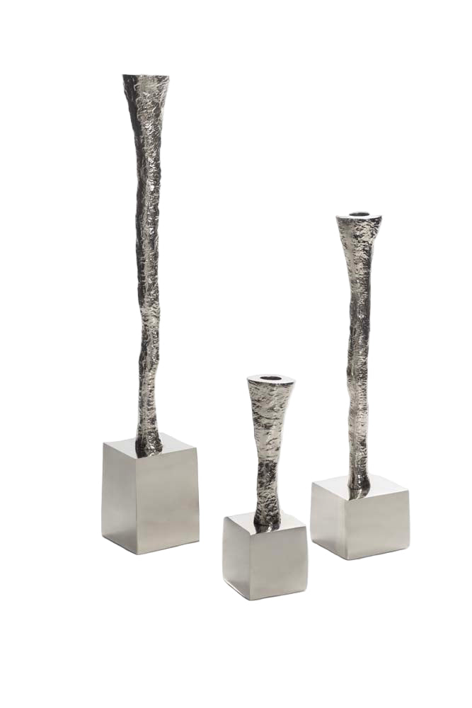 Nest Candle Holder Nickel Silver