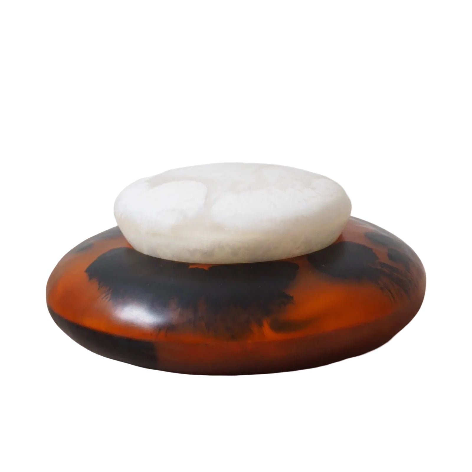 Stone-Shaped Jar & Lid