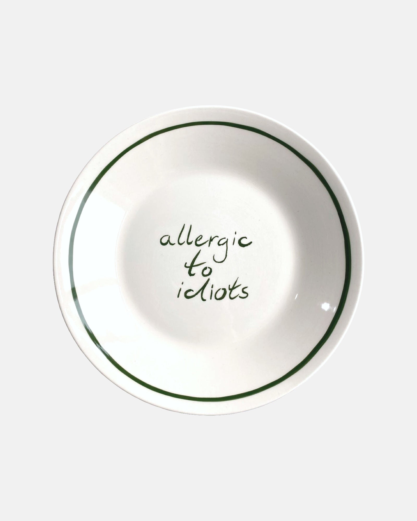 'Allergic To Idiots' Plate