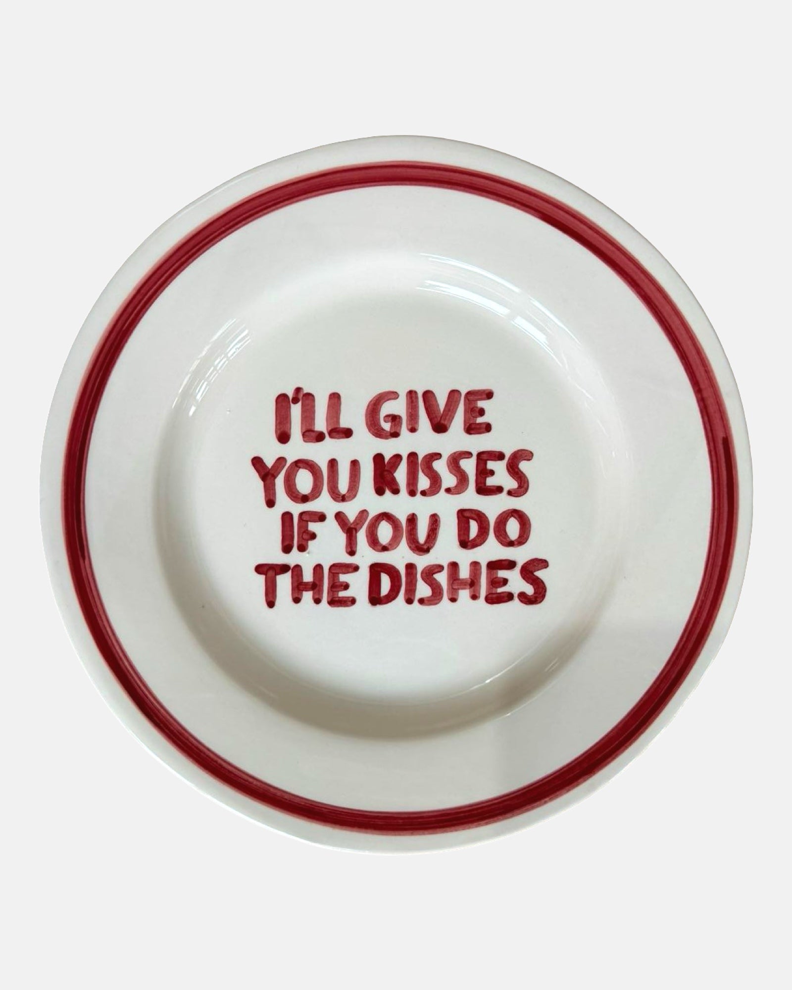 'I'll Give You Kisses If You Do The Dishes' Plate