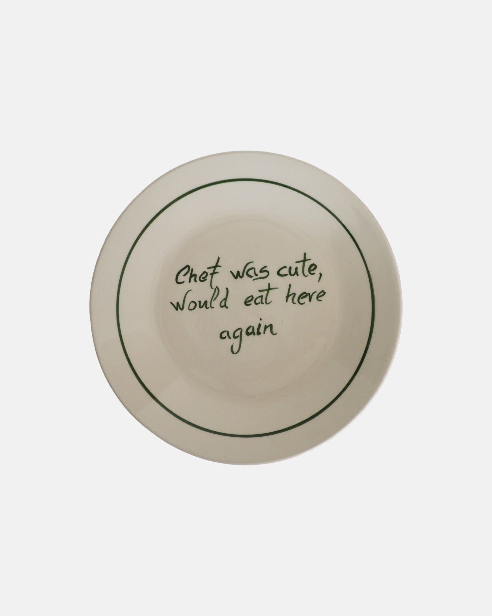 'Chef Was Cute, Would Eat Here Again' Plate