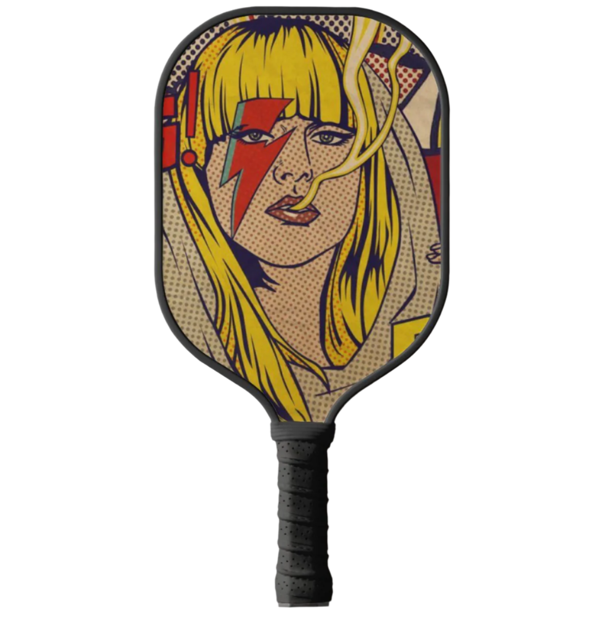 Roy Lichtenstein Inspired Girl Pop Pickleball Paddle Racket