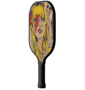 Roy Lichtenstein Inspired Girl Pop Pickleball Paddle Racket