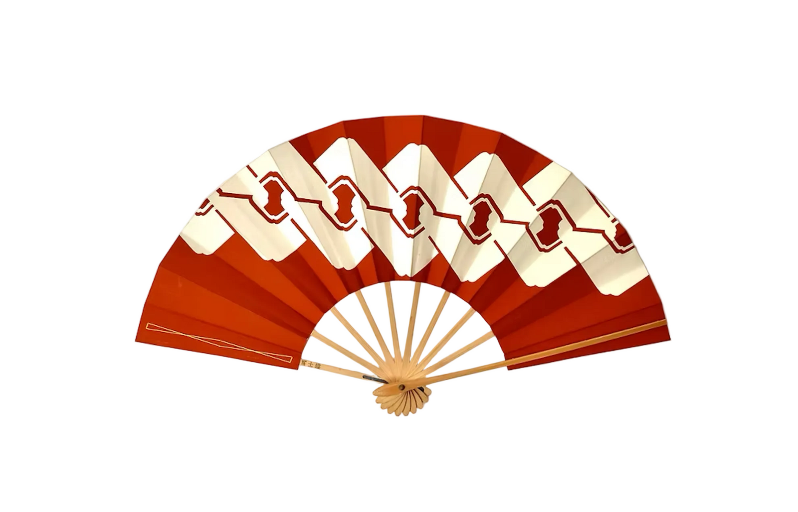 Japanese Traditional Dance Decor Red & Gold Fan