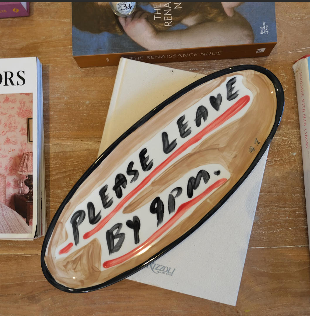 Please Leave by 9pm - Coffee Table Decorative Platter