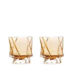 Set of 2 Handblown Tinted Maxid Tumblers