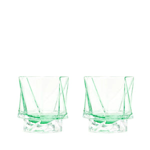 Set of 2 Handblown Tinted Maxid Tumblers