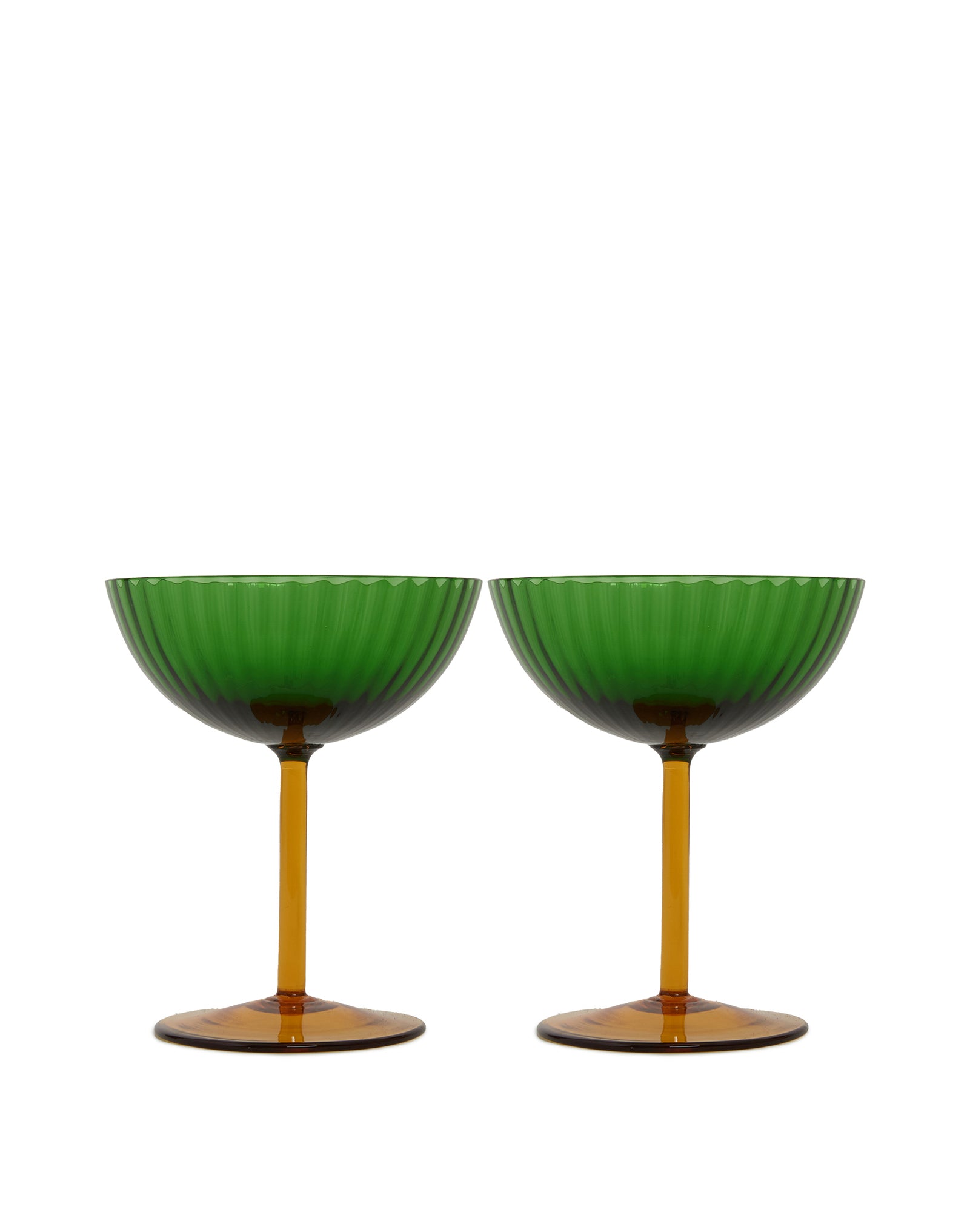 Set of 2 Murano Glass Salviati Coupe - Maison Bizarre