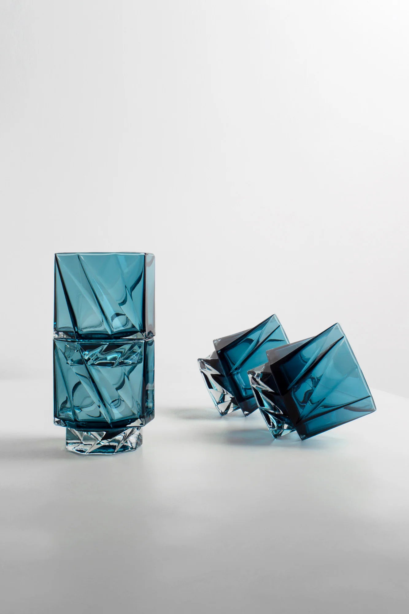 Set of 2 Handblown Tinted Maxid Tumblers