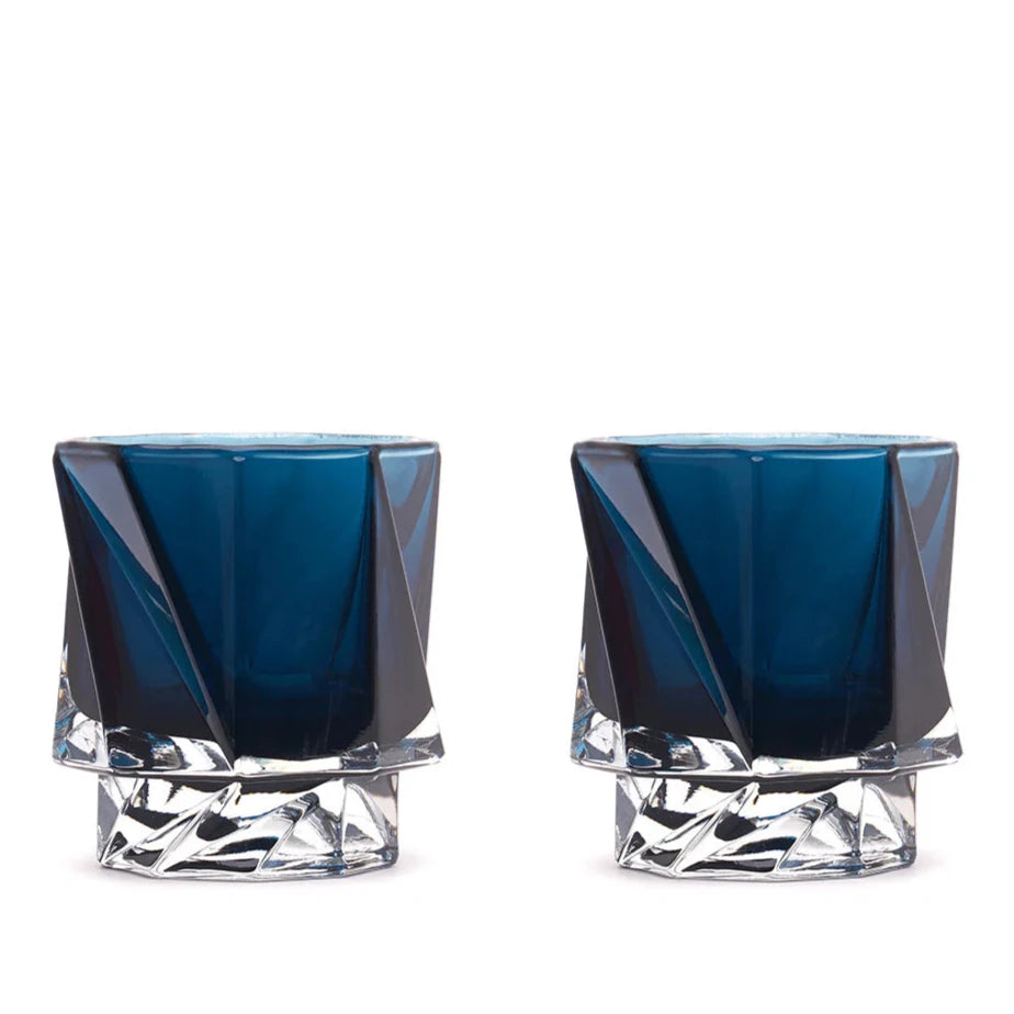 Set of 2 Handblown Tinted Maxid Tumblers