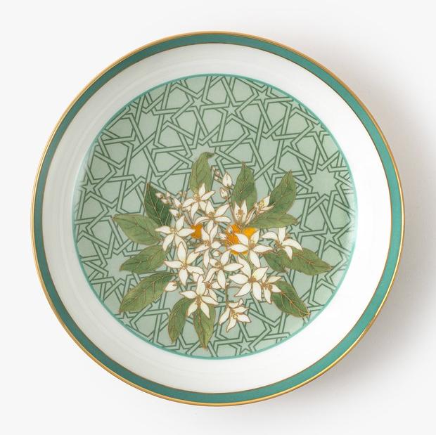 Set of 2 Tangerine 24k Gold Accented Bowls