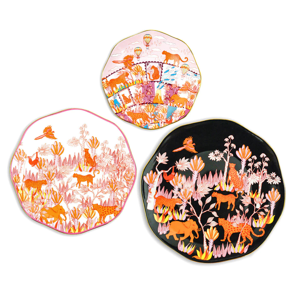 3 Plate Travel Around The World Collection