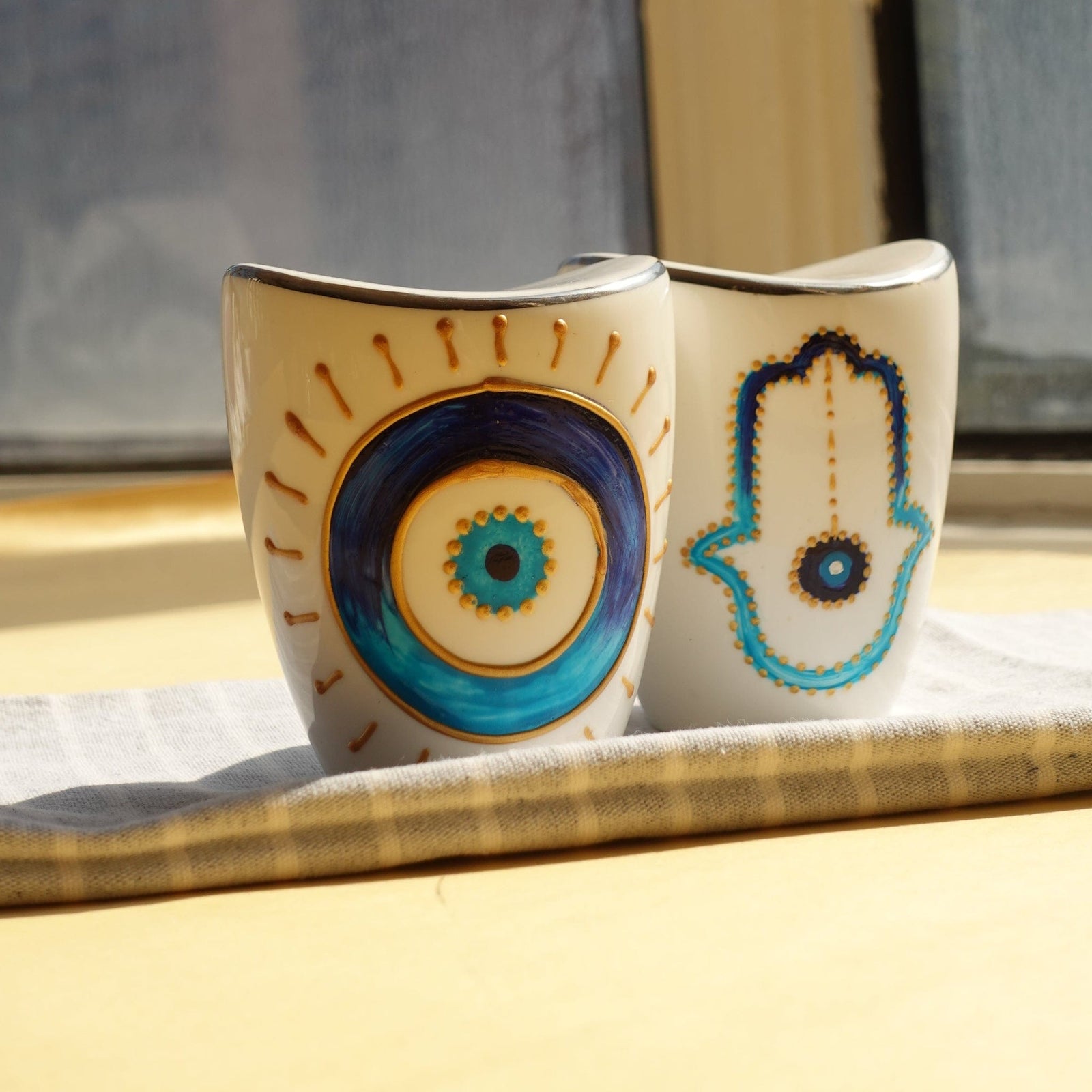 Hamsa & Evil Eye Salt and Pepper Shakers