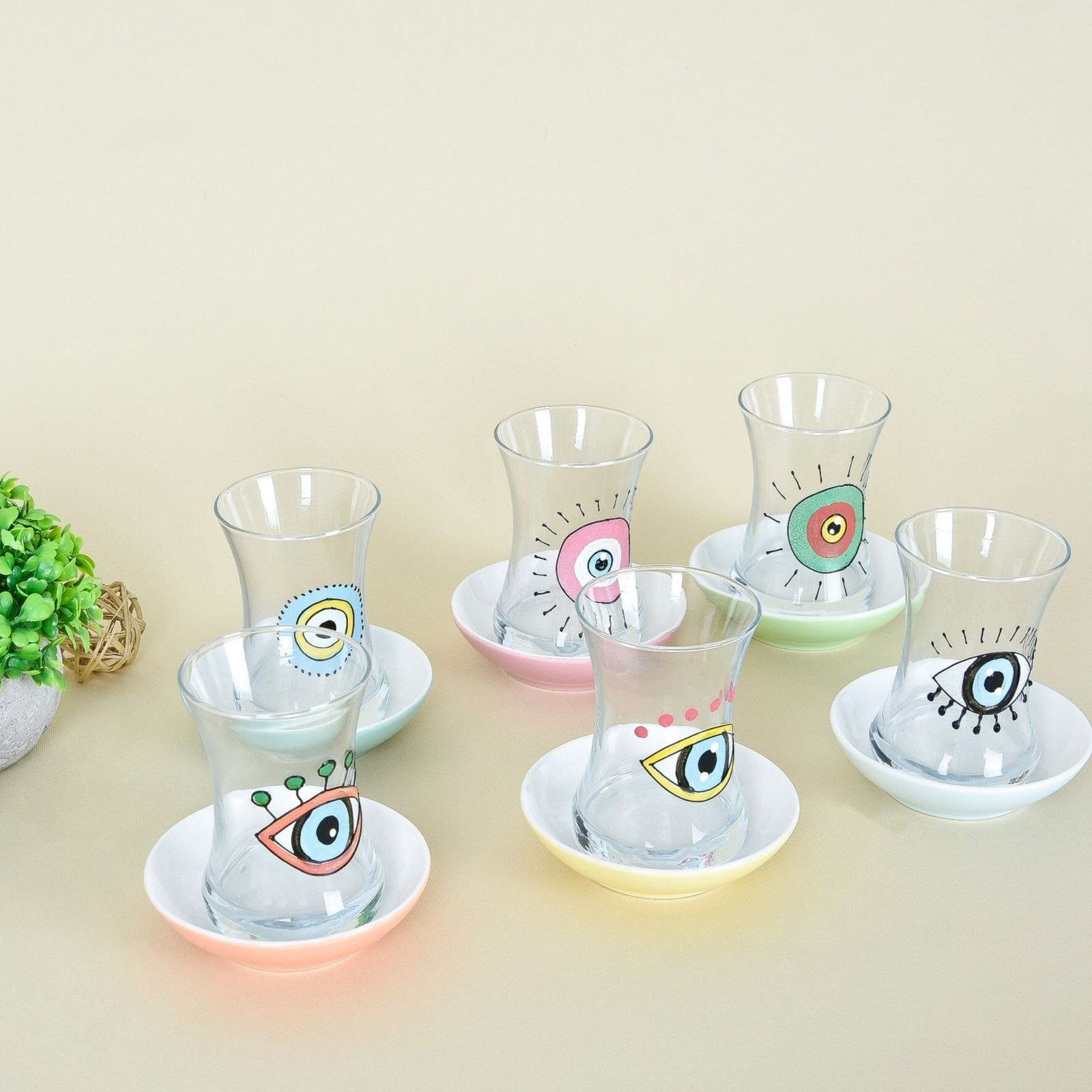 Set of 6 Rafi Teacups