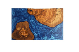 Handcrafted Epoxy & Olive Wood Red Serving Board